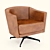 Giorgetti Leather Chair: Exquisite Photo Replica 3D model small image 1