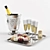 Elegant Champagne Set 3D model small image 1