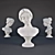 Elegant Girl Bust Figurine 3D model small image 1