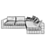 Italian Corner Sofa Formerin Gordon 3D model small image 2