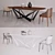 Modern Cattelan Skorpio Table & Magda Chairs 3D model small image 3