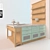 Elegant Aran Cucine Murano Kitchen Island 3D model small image 1