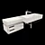 Simas Flow FL03 Wall-Mounted Sink 3D model small image 2