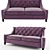 Luxury Velvet Sofa 3D model small image 1