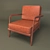 Elegant Comfort Armchair 3D model small image 1