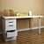 Modern Desk Set: Linnmon/Alex IKEA 3D model small image 1