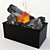 3D Electric Fireplace: Realistic Steam Effect 3D model small image 1