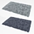 Plush Geometric Carpet: 1200x1800 mm, 70 mm Pile Height (4 Colors) 3D model small image 2