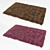 Plush Geometric Carpet: 1200x1800 mm, 70 mm Pile Height (4 Colors) 3D model small image 3