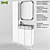 LILLONGEN Sink & Wardrobe Set with Storyorm Mirror & Lighting 3D model small image 2