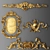 Stucco Cartouche Crown: Elegant Decor for Any Space 3D model small image 1