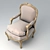 Elegant Louis XV Armchair 3D model small image 2