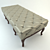 Quilted Classical Bench - Luxurious Seating 3D model small image 2