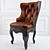 Retro Leather Armchair 3D model small image 1