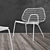 Modern White Steel Chair 3D model small image 2