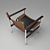 Elegant Pollock Arm Chair 3D model small image 3