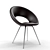 Sleek Leather Ring Chair 3D model small image 1