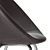 Sleek Leather Ring Chair 3D model small image 2