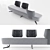 ESTEL EMBRACE Soft Office Benches 3D model small image 1