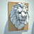 Glass Lion Wall Sculpture 3D model small image 1