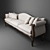 Rustic Elegance: Shallow 3-Seater 3D model small image 3