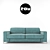 ROM Blue: Adjustable Headrest Sofa 3D model small image 1
