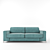 ROM Blue: Adjustable Headrest Sofa 3D model small image 3
