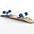 High-Res Skateboard with 5 Stickers 3D model small image 2