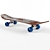 High-Res Skateboard with 5 Stickers 3D model small image 3