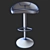 Sleek Black Bar Stool 3D model small image 3