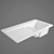 Stylish Subway-50 Wash Basin 3D model small image 1