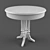 Elegant White Table 3D model small image 1