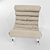 Elegant White Leather Chair 3D model small image 2