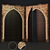 Exquisite Oriental Door 3D model small image 1