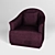 Luxurious Velvet Chair 3D model small image 1