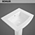 KOHLER Archer Washbasin: Sleek Space-Saving Design 3D model small image 2