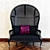 Sturdy Black Roman Chair 3D model small image 1