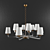 Parker Crystal Brass Chandelier 3D model small image 1