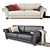 Modern Comfort Sofa Loveseat 3D model small image 1
