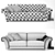 Modern Comfort Sofa Loveseat 3D model small image 3