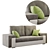 Cozy 2-Seater Sofa 3D model small image 1