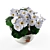 Blooming Geranium in a Pot 3D model small image 1