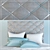 Elegant Quilted Bed with Bedding Set 3D model small image 2