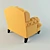 Classic Style Chair with Straps 3D model small image 2