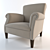 Elegant BEGONIA Armchair: Luxurious Comfort 3D model small image 1