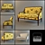 Modern Time Annibale 2-Seater Sofa 3D model small image 1