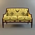 Modern Time Annibale 2-Seater Sofa 3D model small image 2