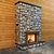 Cozy Hearth : Stone-Faced Fireplace 3D model small image 2