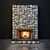 Cozy Hearth : Stone-Faced Fireplace 3D model small image 3