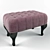 Classic English Ottoman: 750x450x450mm 3D model small image 1